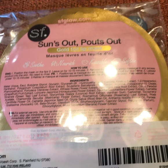 4 pk gold foil lip masks - Picture 2 of 2